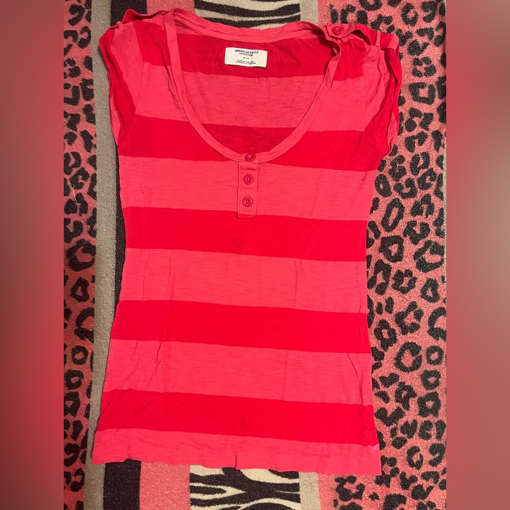 Vintage American Eagle fitted striped shirt